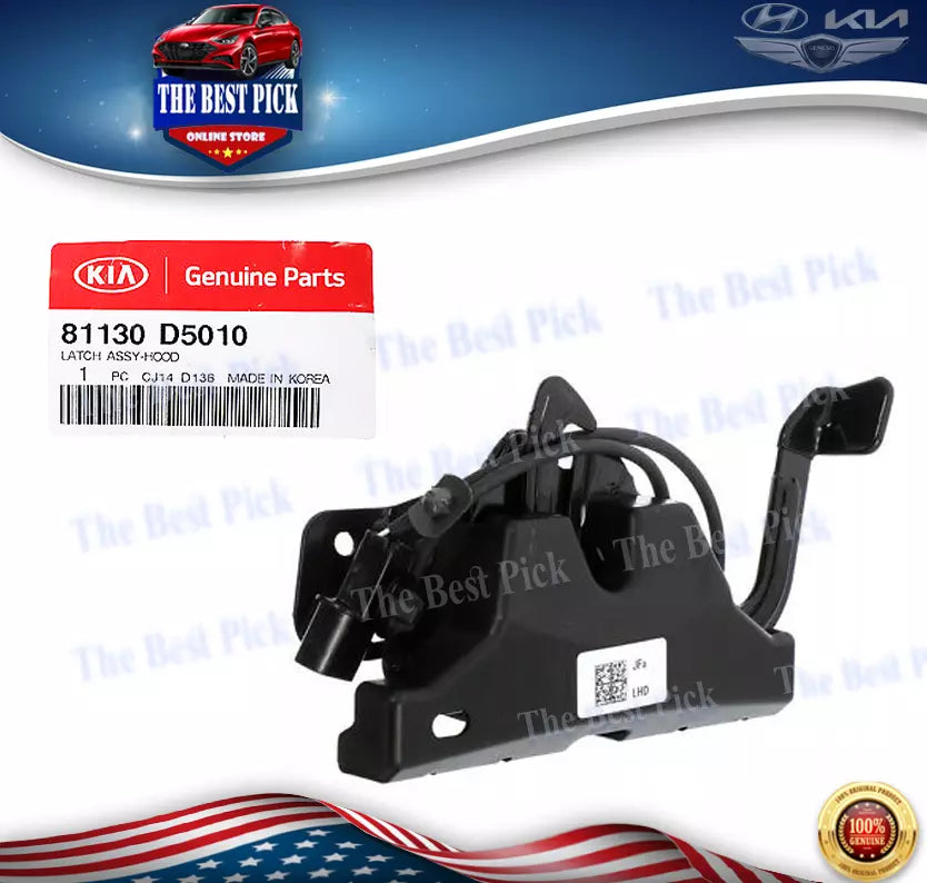 ⭐GENUINE⭐ Front Hood Lock Latch Release fits 2016-2020 Kia Optima 81130D4010