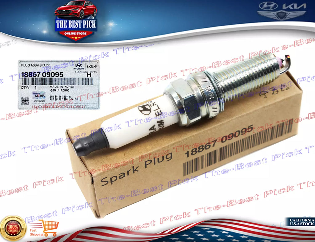 ⭐GENUINE⭐ 1PC Spark Plug For 17-24 Elantra Kona Veloster Forte Seltos Soul 2.0L