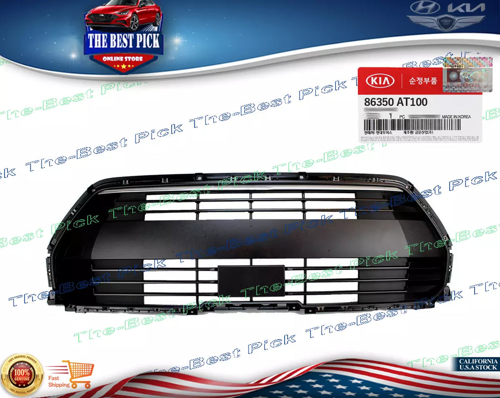 GENUINE⭐Kia Niro 2023-24 Front Bumper Grille Black W/O Sensor TEXTURE 86350AT100