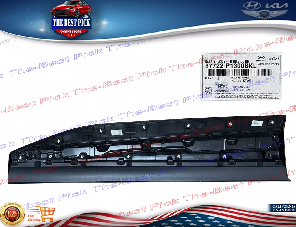 ⭐GENUINE⭐ Front Door Lower Molding RIGHT 2023-2024 Sportage X-Line 87722P1300BKL
