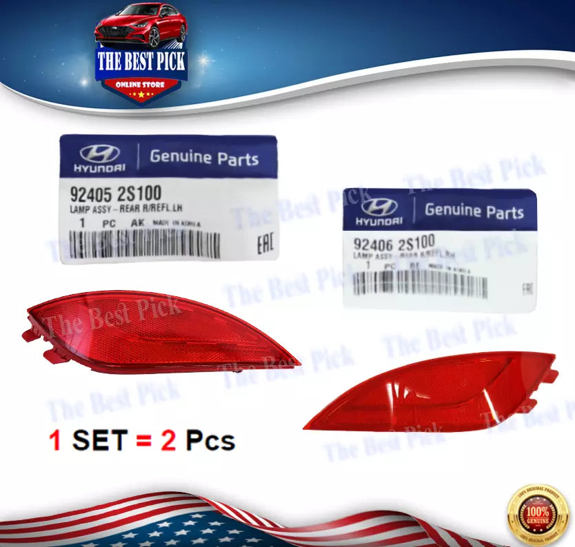 GENUINE⭐Rear Bumper Reflex Reflector set LH RH For 10-15 Tucson Parts 924052S100