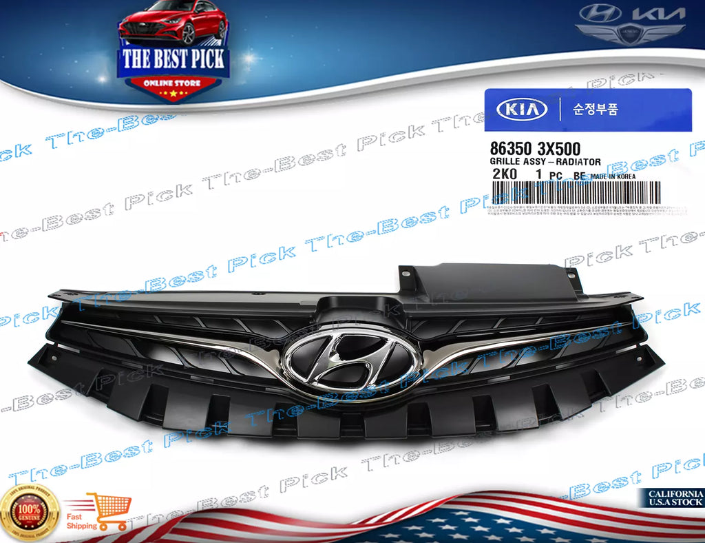 ⭐GENUINE⭐ Radiator Grille Front For 2013 -2015 Hyundai Elantra Coupe ⭐863503X500