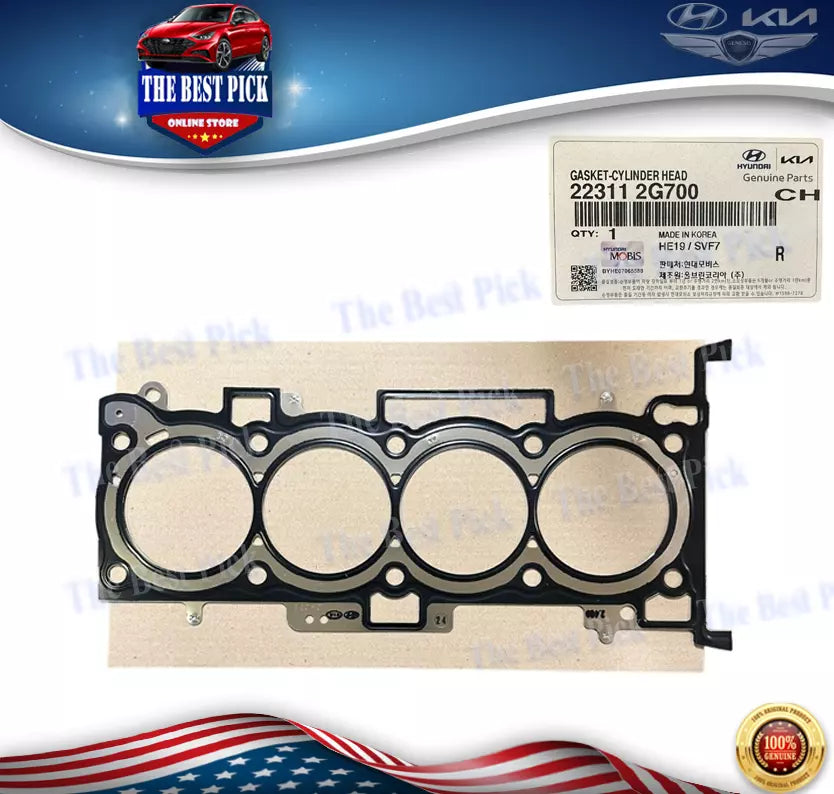 GENUINE Cylinder Head Gasket w/ Silicone for 11-16 Hyundai Kia 2.4L 223112G700