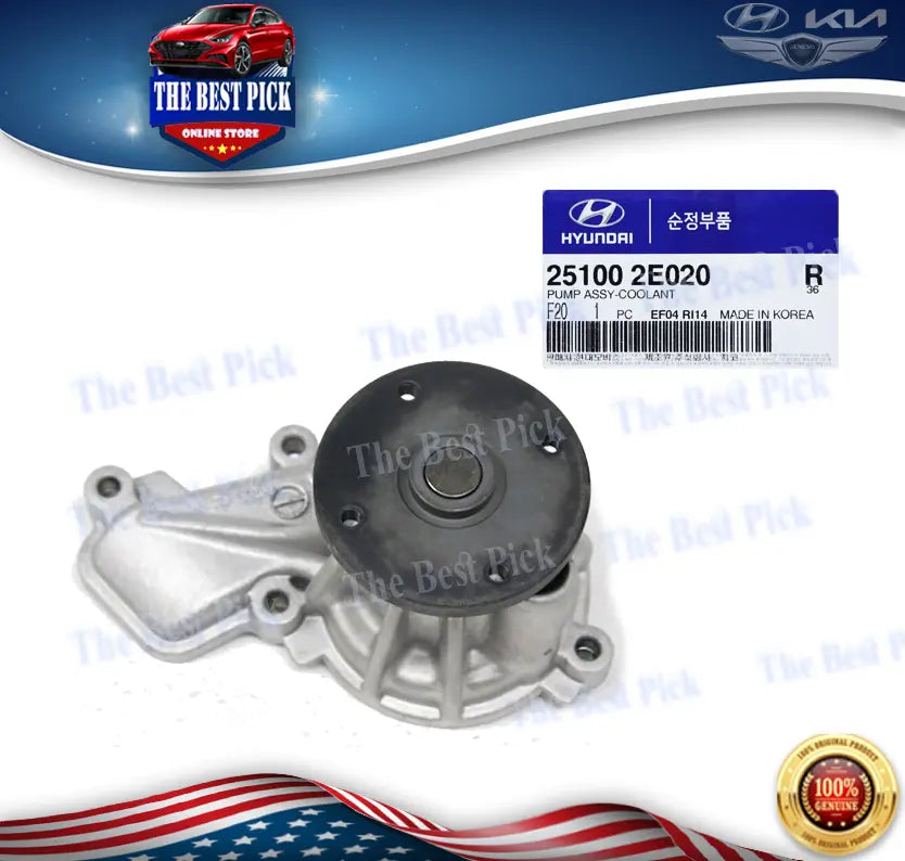 ⭐GENUINE⭐Water Pump for 2011-22 Elantra Tucson Forte Seltos Soul 4Cyl 251002E000