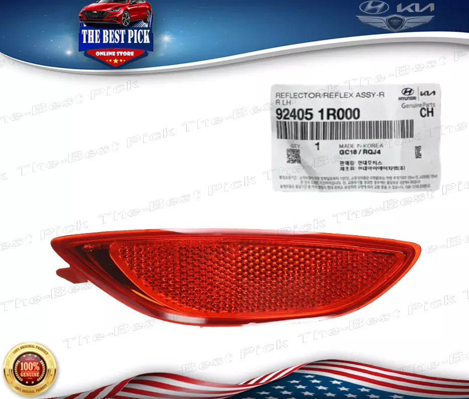 ⭐GENUINE⭐ REAR Bumper Reflector LEFT for 2012-2017 Hyundai Accent 924051R000