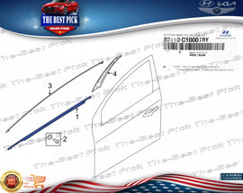 ⭐GENUINE⭐ FRONT DOOR WINDOW BELT MOLD LEFT SIDE FOR SONATA 15-2019 82210C1000TRY