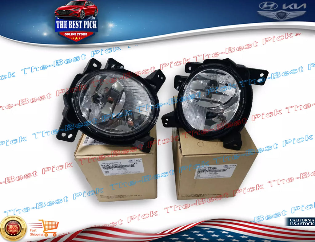 ⭐GENUINE⭐Fog Light Lamp Set LH + RH for 2010-12 Santa Fe 922012B500 + 922022B500