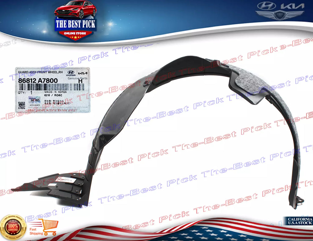 ⭐GENUINE⭐ FRONT Fender Liner RIGHT PASSENGER for 2017-2018 Kia Forte 86812A7800