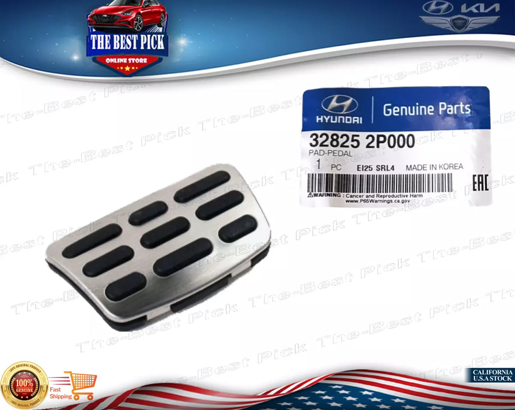 ⭐GENUINE⭐ Aluminum Brake Pedal Pad Сover A/T For Hyundai / Kia 328252P000