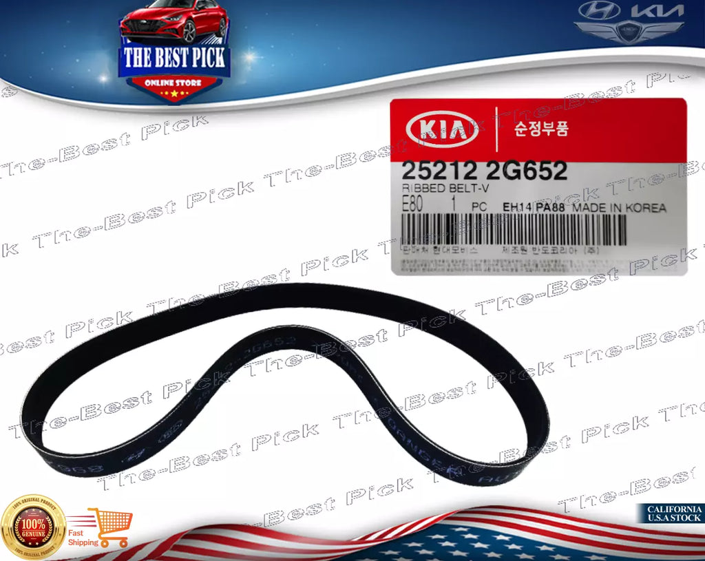 ⭐GENUINE⭐ DRIVE BELT V-RIBBED SONATA HYBRID 11-15 OPTIMA HYBRID 11-16 252122G652