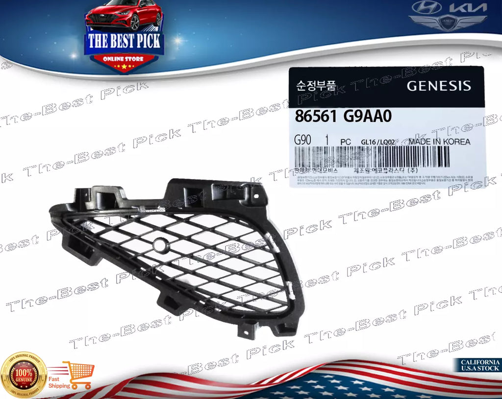 ⭐GENUINE⭐ GRILLE-FRONT BUMPER SIDE,LEFT FOR 2022-2023 Genesis G70 86561G9AA0