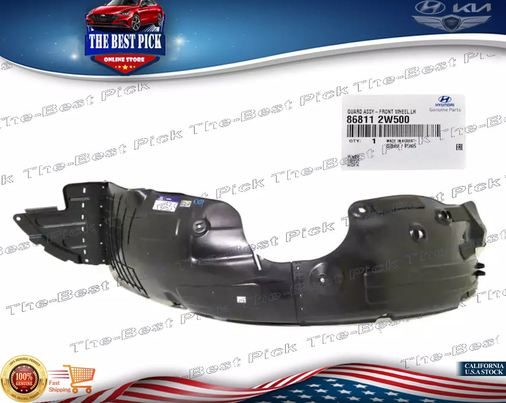 ⭐GENUINE⭐ Fender Liner Front LEFT Driver 17-18 HYUNDAI SANTA FE SPORT 868112W500