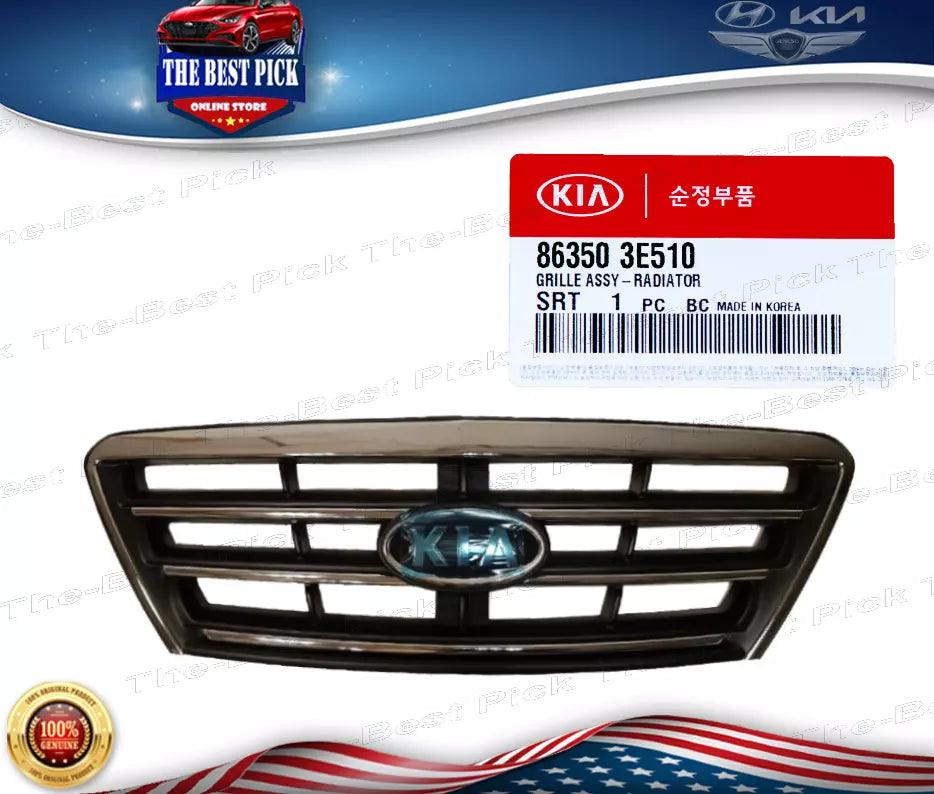 ⭐GENUINE⭐ FRONT GRILLE RADIATOR For KIA SORENTO 2004-2009 863503E510