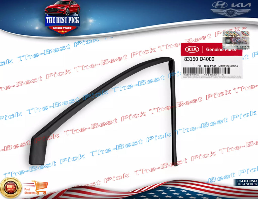 ⭐GENUINE⭐Rear Left Side Door Upper Weatherstrip Seal 16-20 Kia Optima 83150D4000