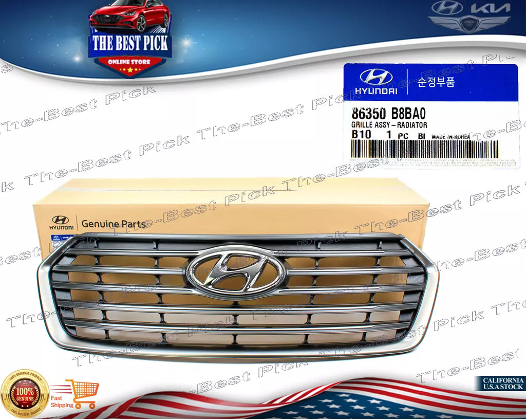 ⭐GENUINE⭐ Radiator Grille ASSY for 2017-2019 Hyundai Santa Fe XL 86350B8BA0