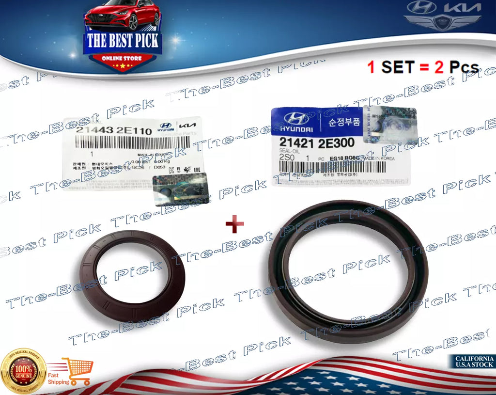 ⭐GENUINE⭐ Crankshaft Front & Rear Oil Seal 12-19 Elantra Forte SOUL 214212E300