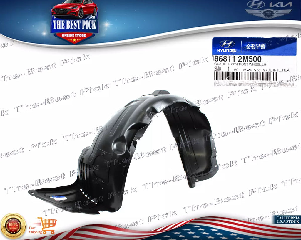 ⭐GENUINE⭐ Fender Liner Front Driver for 2010-16 Hyundai Genesis Coupe 868112M500