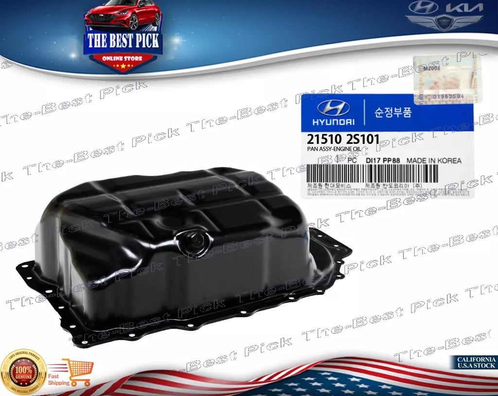 ⭐GENUINE⭐ 2.5L TURBO Engine Oil Pan Santa Fe | Kia K5 Sorento 21-23 215102S101