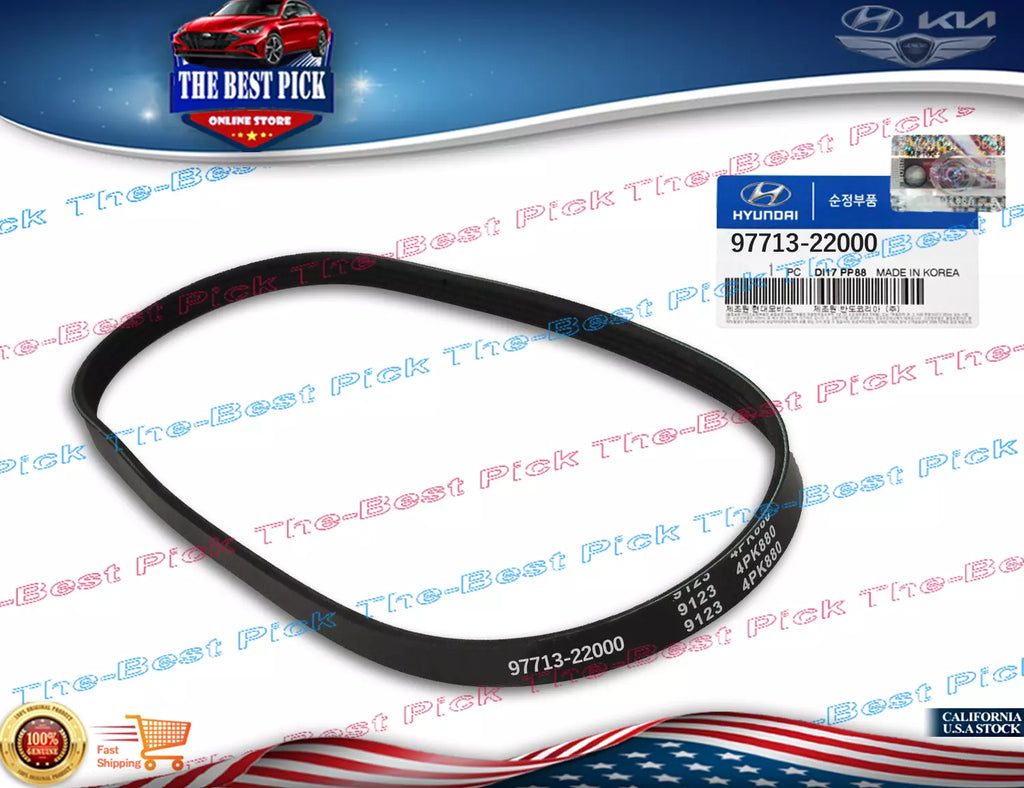 GENUINE⭐ V Belt Fan Belt Accessory Belt Hyundai Kia 9771322000 See compatibility