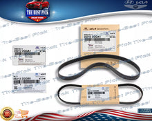 Load image into Gallery viewer, ⭐GENUINE⭐ Set 2Pcs V-RIBBED BELT For 2021 HYUNDAI Santa Fe 252122GGA1 252122GGB0