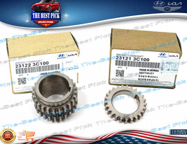 GENUINE⭐ Crankshaft Sprocket LH & RH For 06-14 Hyundai Kia 231213C100 231223C100