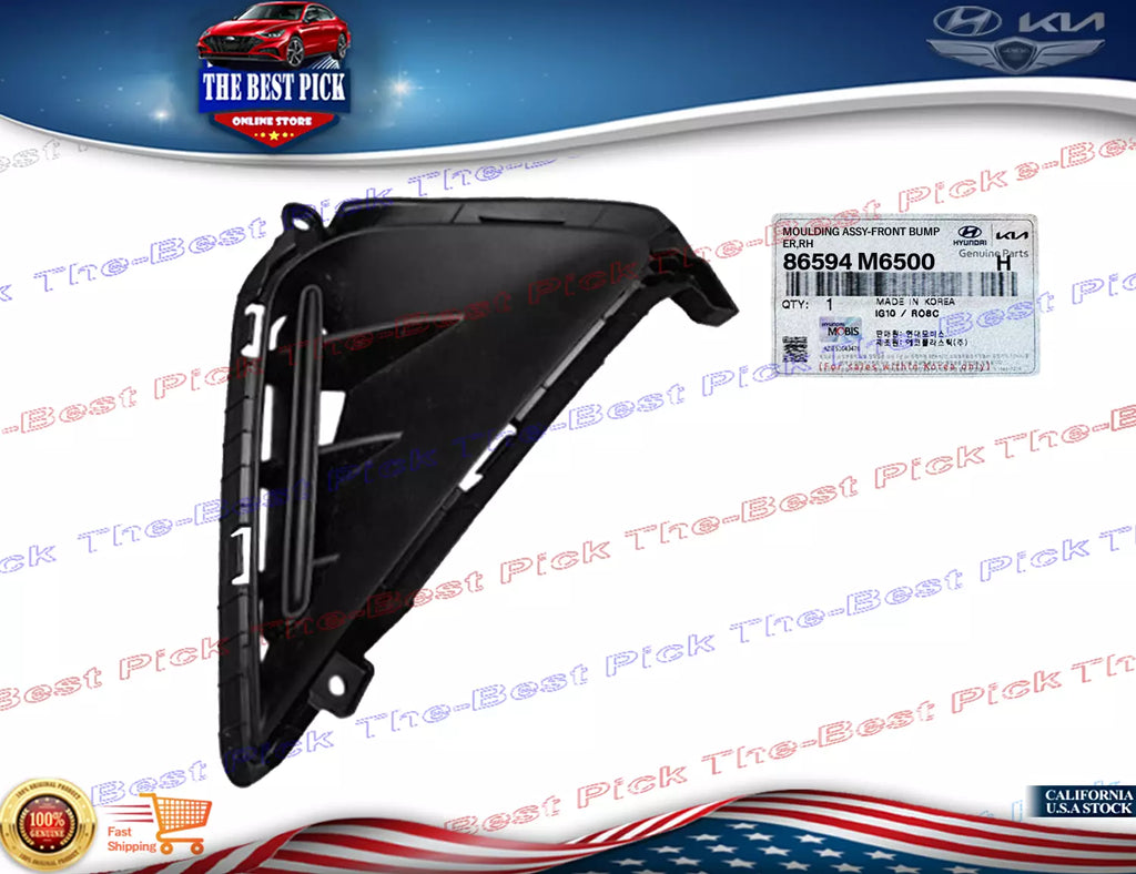 ⭐GENUINE⭐ Front Bumper Bezel Cover RIGHT For 2022-2023 Kia Forte 86594M6500