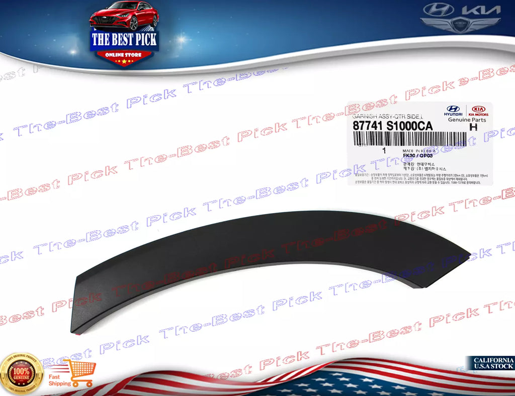 ⭐GENUINE⭐ Rear Fender Wheel Molding LEFT for 19-20 Hyundai Santa Fe 87741S1000CA