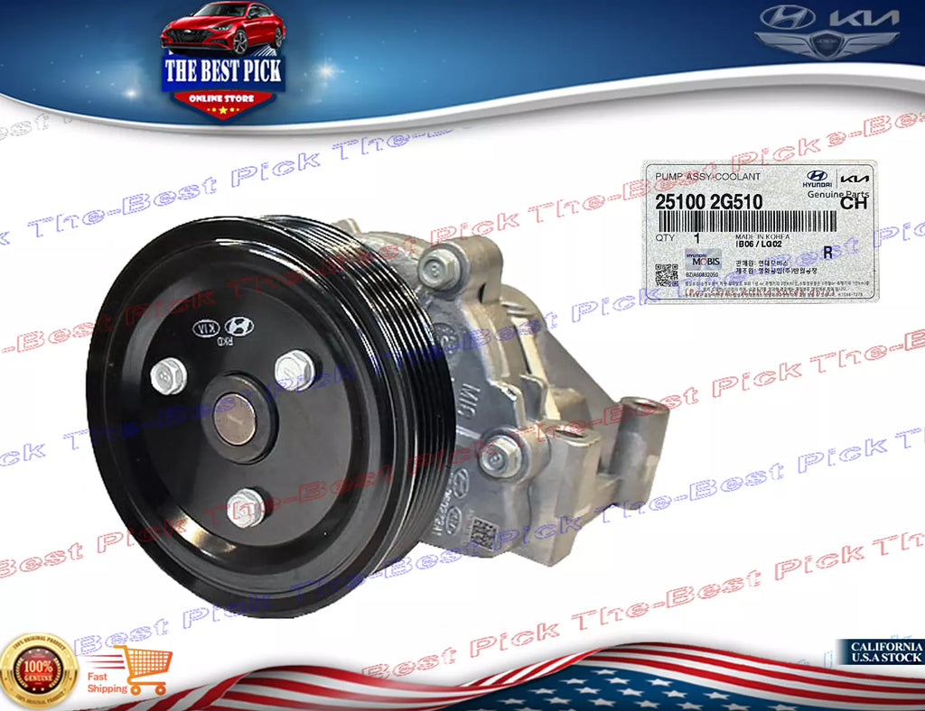 ⭐GENUINE⭐ Water Pump for 2011-2016 Hyundai Kia 2.4L 251002G510 See Compatibility