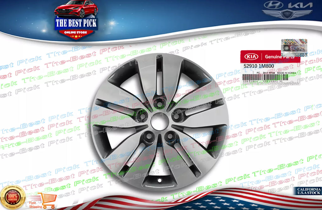 ⭐GENUINE⭐ Kia Forte 2013 Wheel Rim ALUMINIUM ( 1 Pcs ) OEM 529101M800