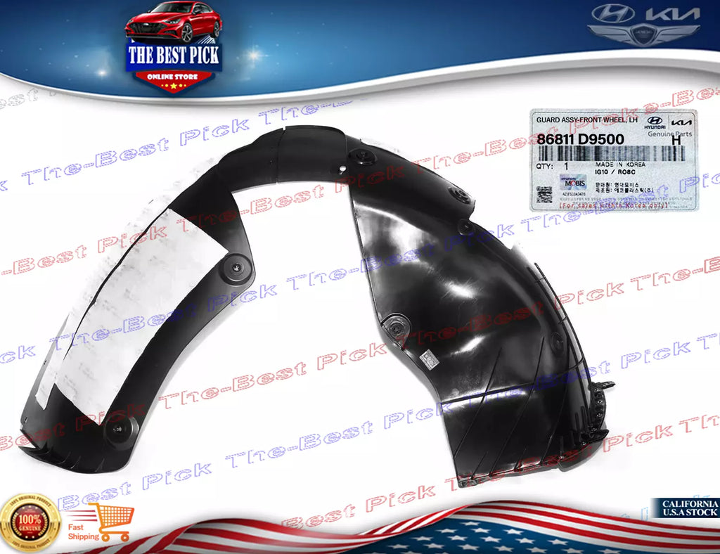 ⭐GENUINE⭐ Fender Liner Front LEFT Driver OEM 2020-2022 Kia Sportage 86811D9500