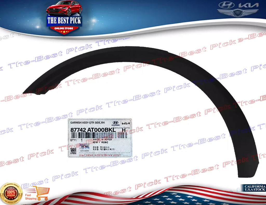 GENUINE⭐ REAR Quarter Panel Wheel Molding RIGHT 2023-2024 Kia Niro 87742AT000BKL