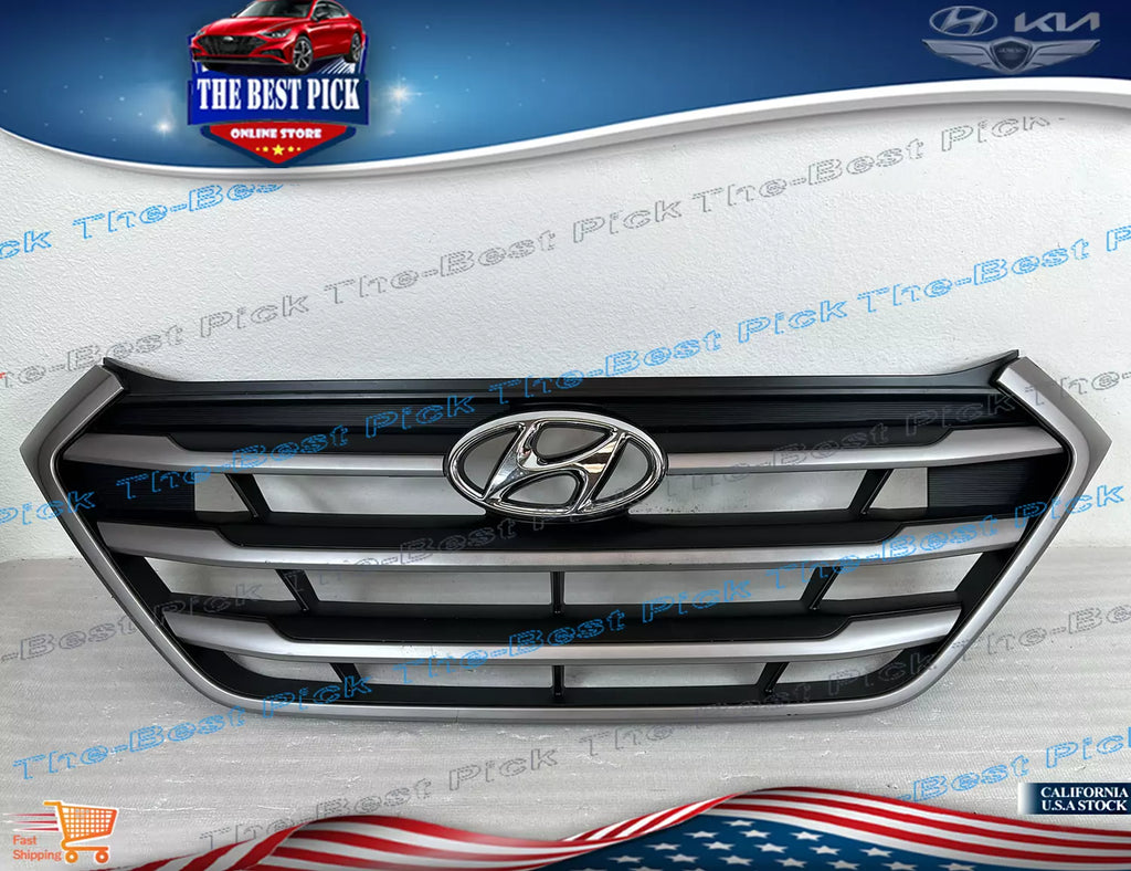 2016-2018 Hyundai Tucson Front Upper Bumper Grille Grill W/ EMBLEM 86350D3000RAM