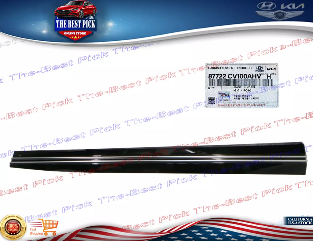 ⭐GENUINE⭐ FRONT Door Lower Molding RIGHT For 2022-2024 Kia EV6 87722CV100AHV
