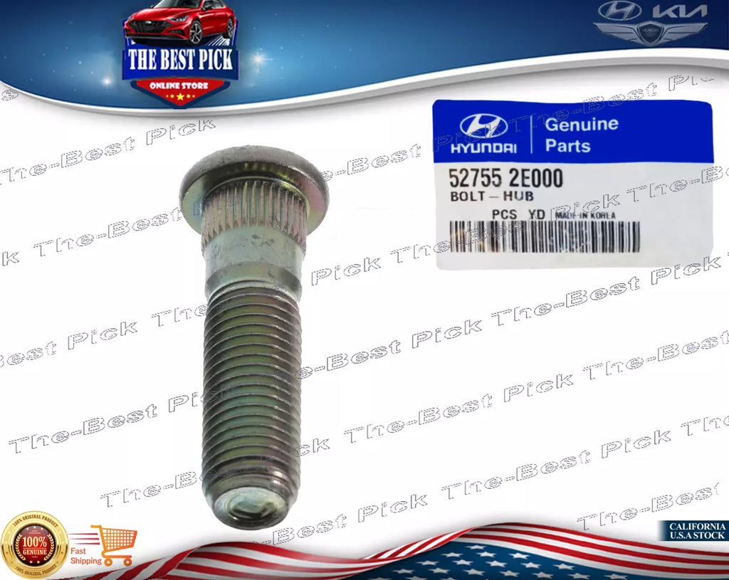 ⭐GENUINE⭐ Wheel Stud Hub Bolt For Hyundai/Kia 527552E000 *See compatibility*