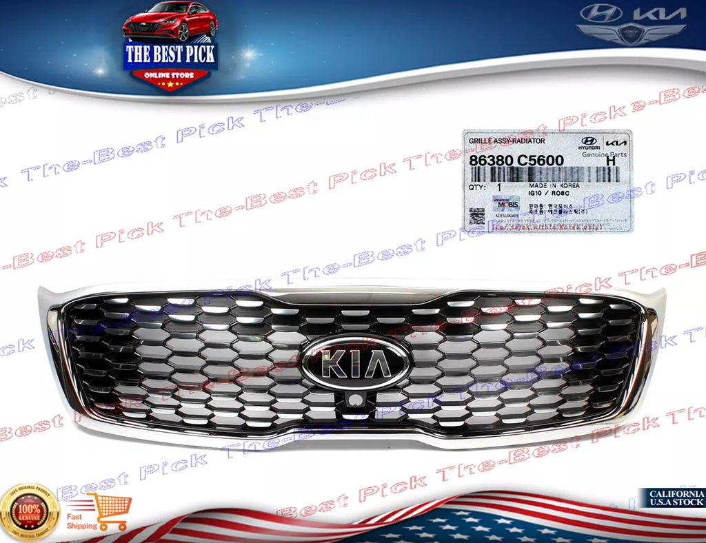 ⭐GENUINE⭐ Radiator Grille With Camera Hole For 2019-2020 Kia Sorento 86380C5600