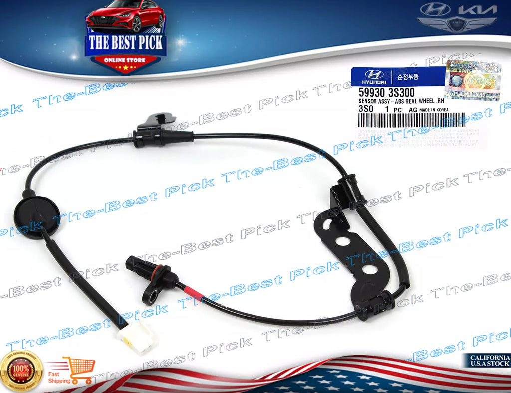 GENUINE⭐ ABS Wheel Speed Sensor Rear Right Side For 11-14 Sonata 2.4L 599303S300