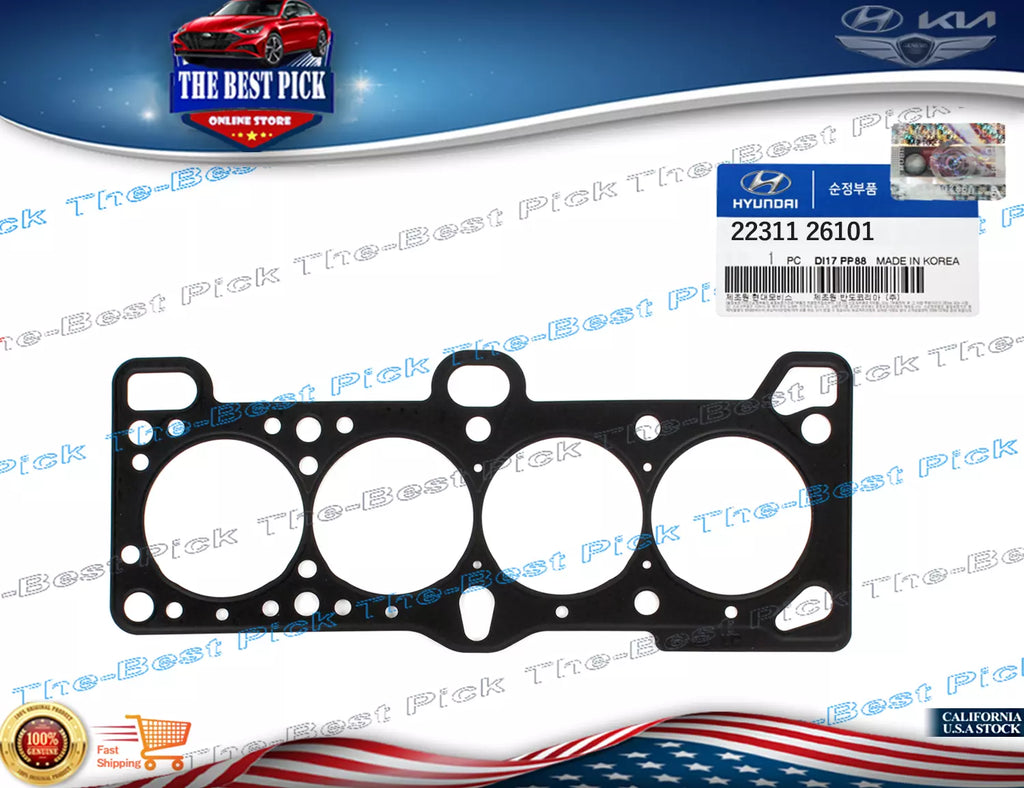 ⭐GENUINE⭐ Cylinder Head Gasket For 2001-2011 Accent Rio 1.6L OEM 2231126101