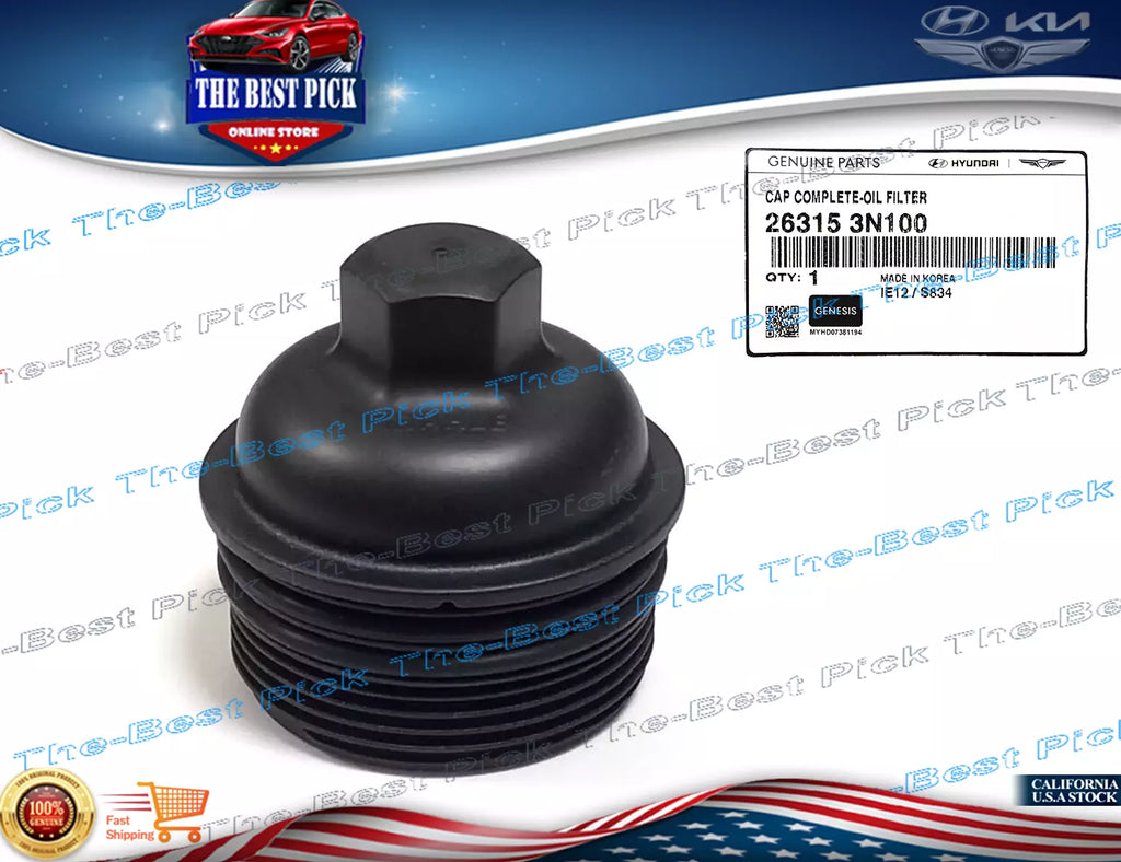 GENUINE⭐ 3.5L V6 Oil Filter Cover CAP For Kia Carnival 2022-2025 ⭐OEM 263153N100