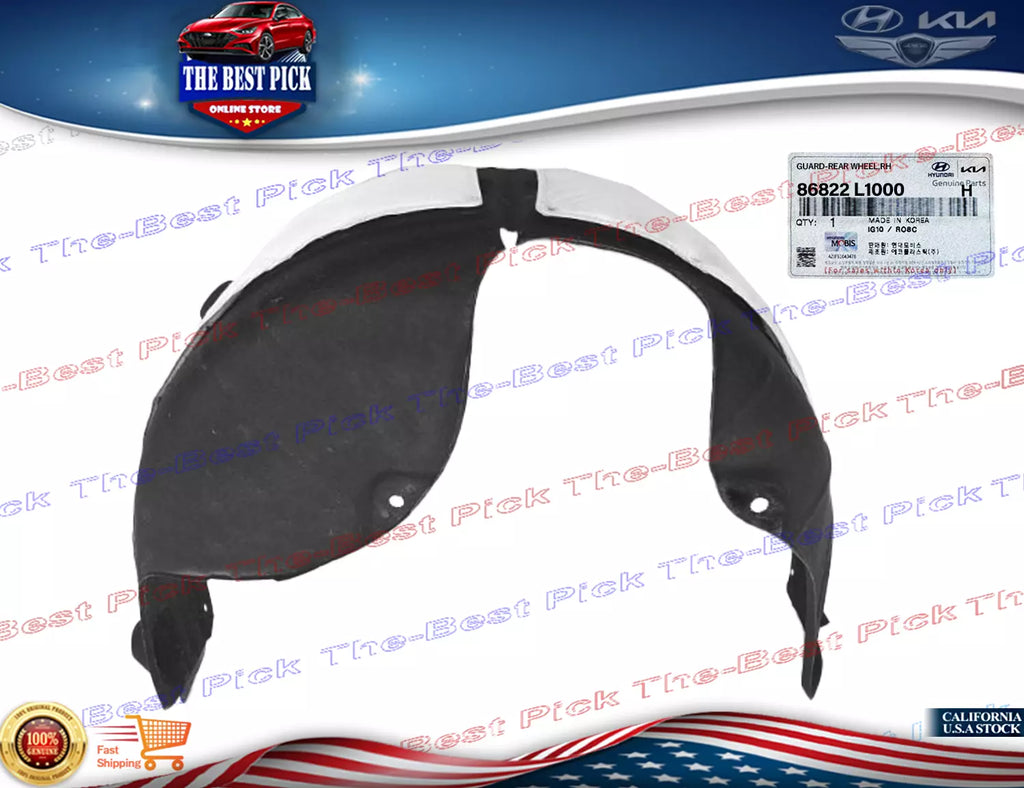 ⭐GENUINE⭐REAR Fender Liner RIGHT 2020-2023 Hyundai Sonata SE / HYBRID 86822L1000