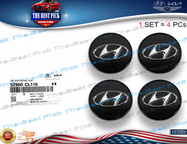 ⭐GENUINE⭐ Wheel Center Hub Cap 4 pcs for 2021-2023 Hyundai Santa Fe 52960CL110