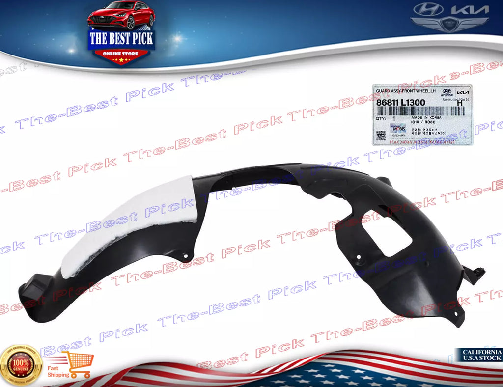 ⭐GENUINE⭐ FRONT Fender Liner LEFT DRIVER For Hyundai Sonata 2020-2023 86811L1300