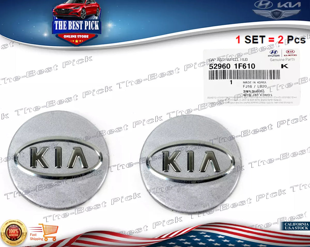 ⭐GENUINE⭐ Wheel Center Cap 1 SET = 2 PCS for 2005-2011 Kia 529601F610