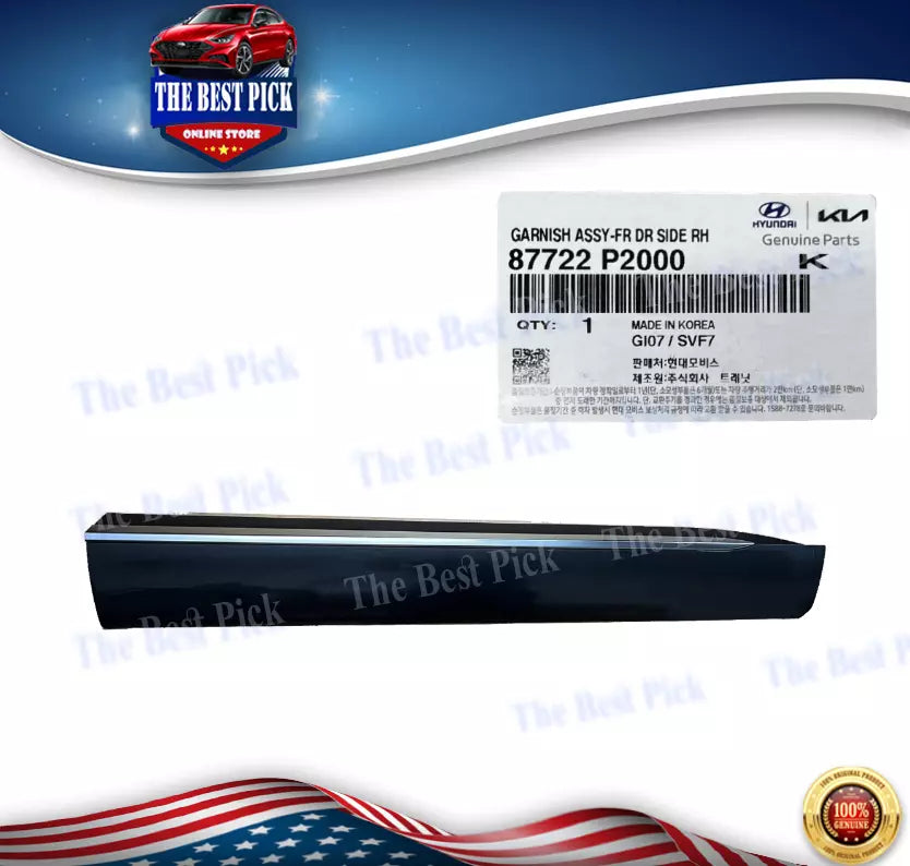 ⭐GENUINE⭐ FRONT Door Lower Molding Right for Kia Sorento 2021-2023 877 ...