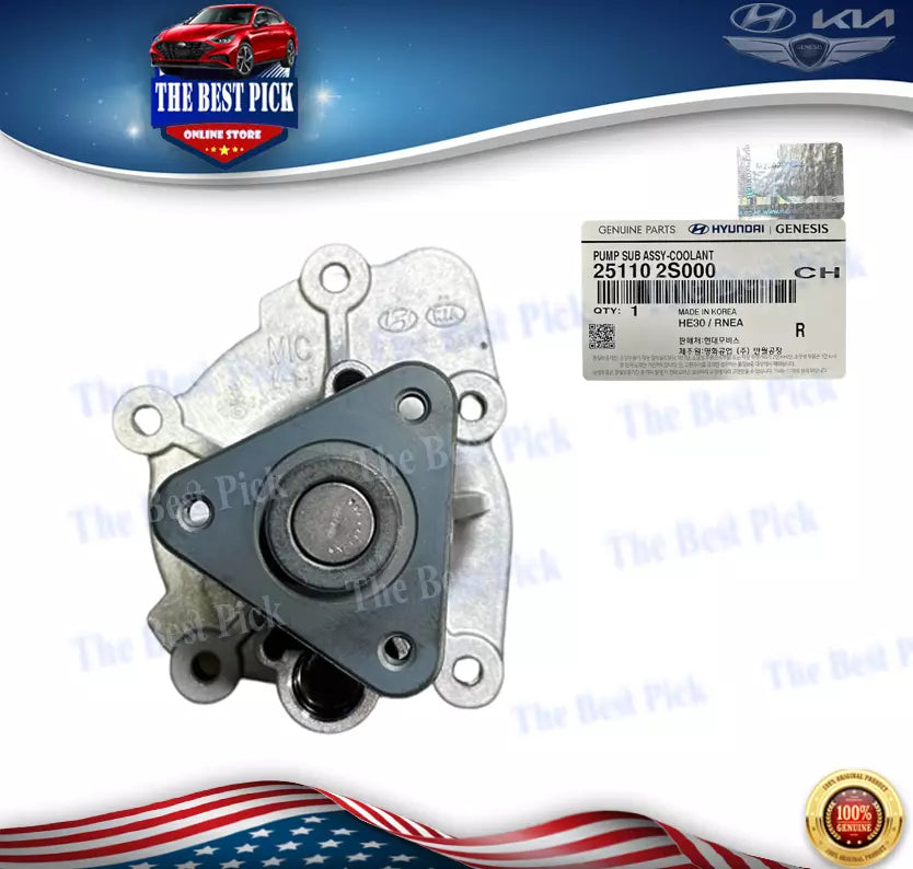 ⭐GENUINE⭐ PUMP SUB ASSY-COOLANT G80 GV70 GV80 SONA 21-22 SantaFe 2.5L 251102S000