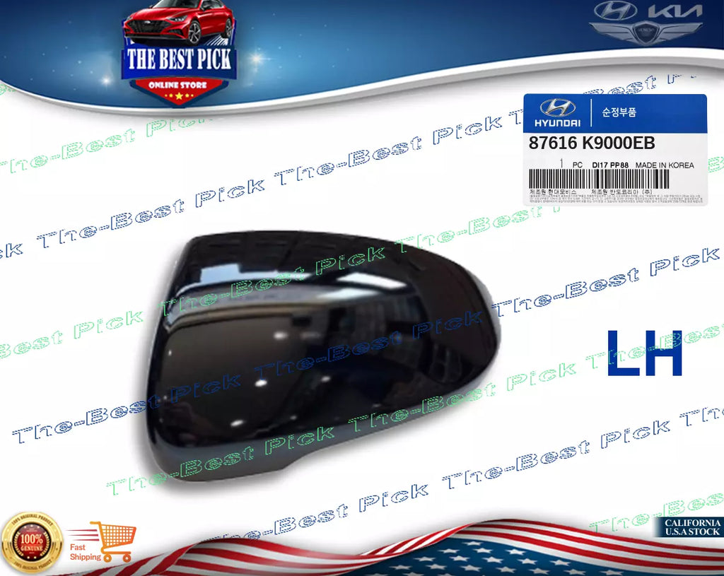 ⭐GENUINE⭐ Side Mirror Cover LH Black for 2019-22 Hyundai Veloster N 87616K9000EB