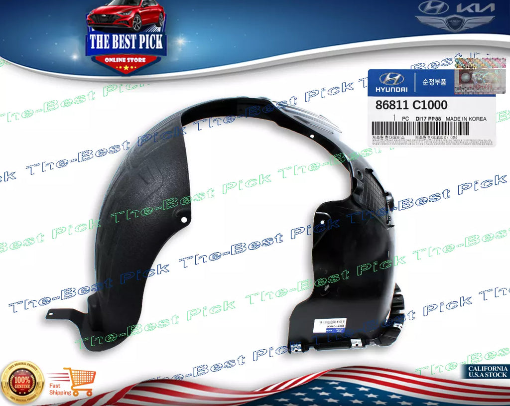 ⭐GENUINE⭐ Fender Liner Front LEFT Driver Side HYUNDAI SONATA 2015-17 86811C1000
