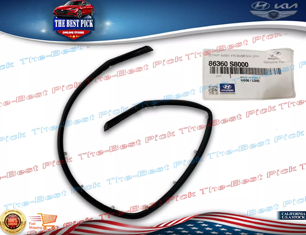 ⭐GENUINE⭐Front Bumper Sight Shield Rubber Strip Trim 2020-22 Palisade 86360S8000