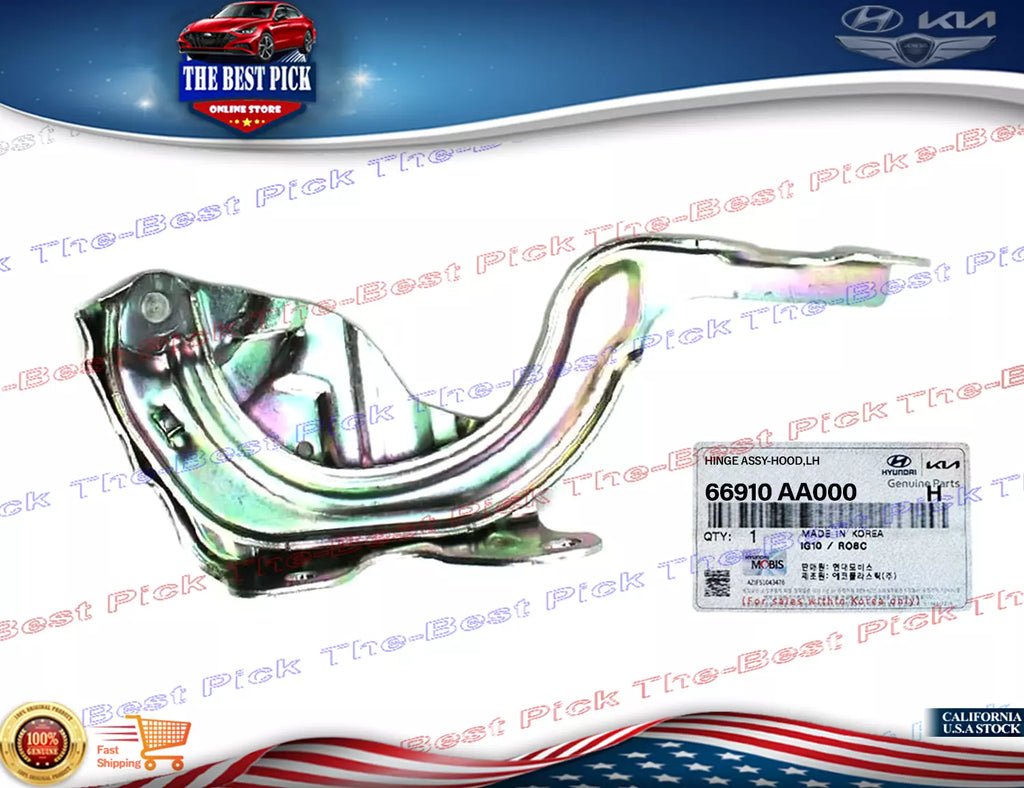 ⭐GENUINE⭐ Hood Hinge LEFT For 2021-2025 HYUNDAI ELANTRA SEDAN 66910AA000