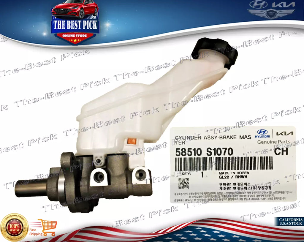 ⭐GENUINE⭐ Brake Master Cylinder Assy 19-20 Hyundai Santa Fe 2.0L 2.4L 58510S1070