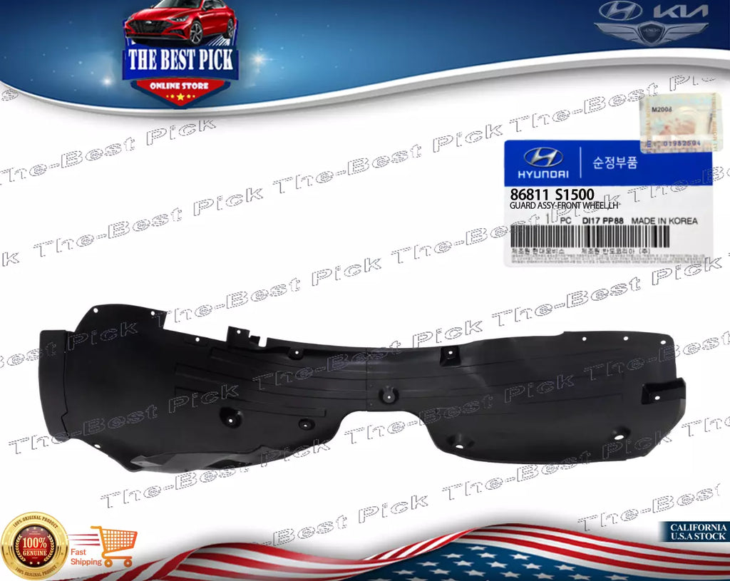 ⭐GENUINE⭐ Front Fender Liner LEFT For 2021-2023 Hyundai Santa Fe 86811S1500